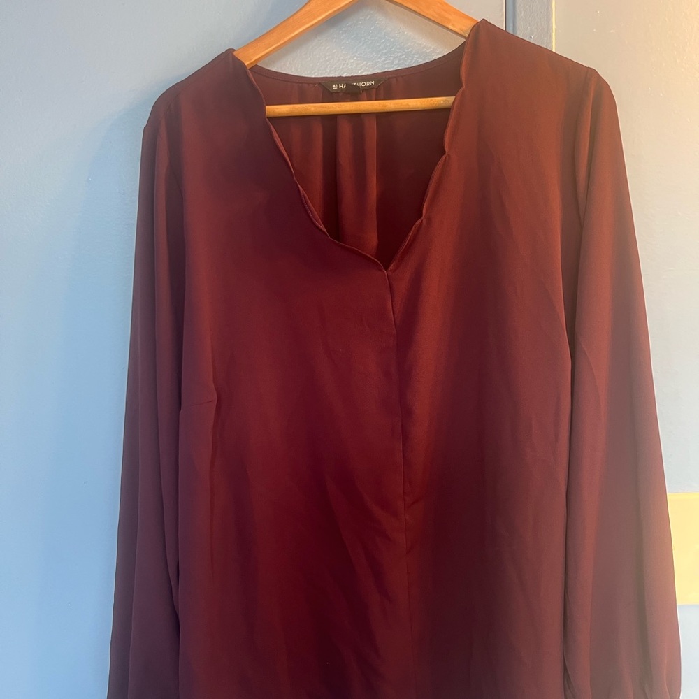 41 Hawthorn Deep Red Blouse